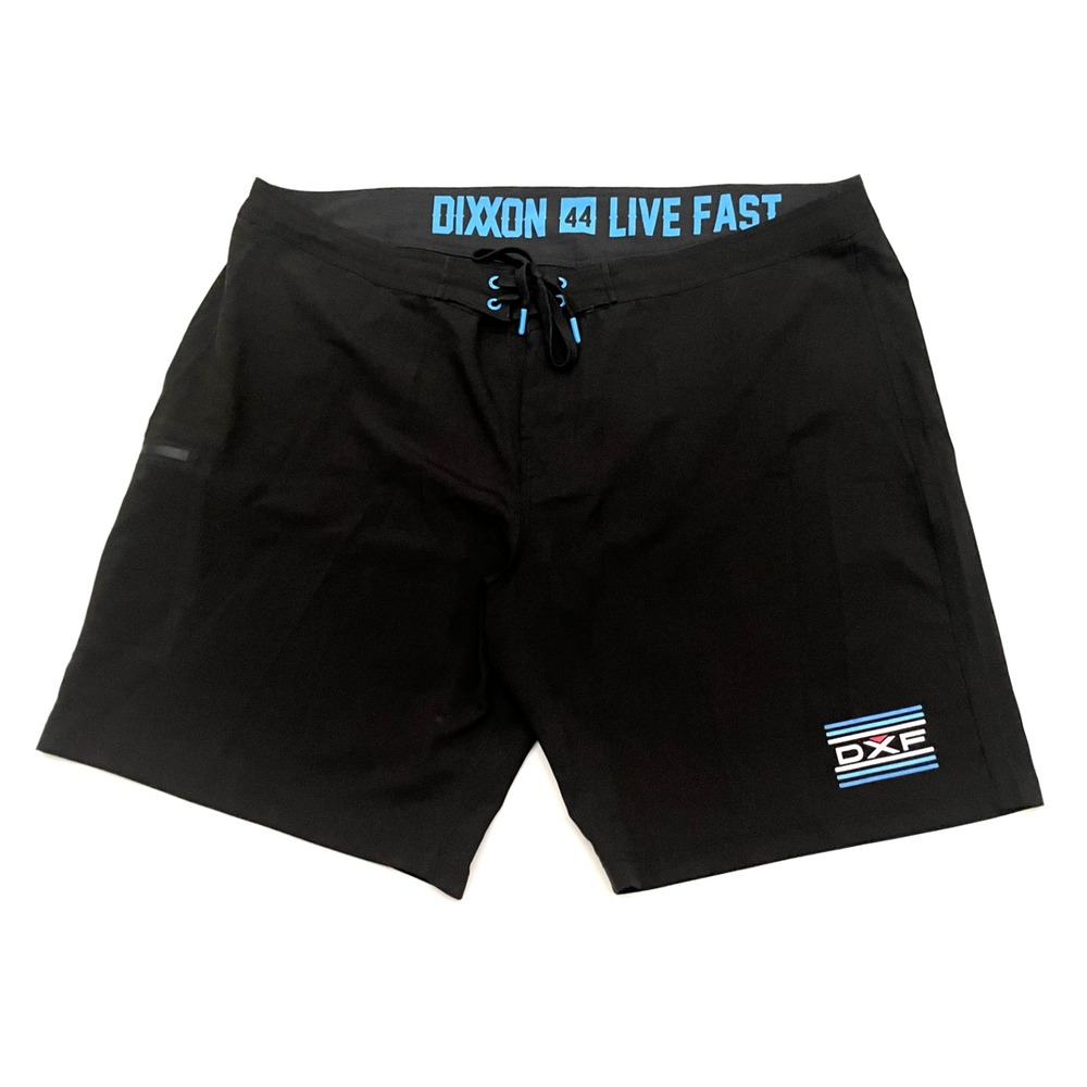 DIXXON Flannel Co. Live Fast Board Shorts Men's 44 Black‎ 9" Surfing Swim Trunks